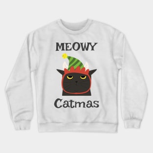 Meowy Catmas. Cute Cat Lover Merry Christmas design. Crewneck Sweatshirt